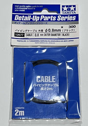 TAMIYA Cable 0.8mm OD Bla 2mt (1:6/1:12/1:24) SKU:12677-gpmodeling