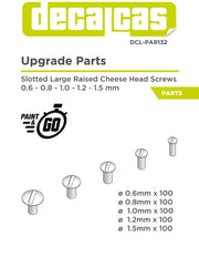 Decalcas Slotted Large Raised Chees Head Screws