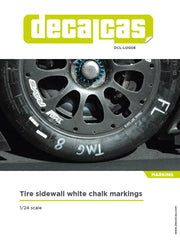 Decalcas Tire sidewall white chalk markings 1:24 scale-dcl-og008-gpmodeling