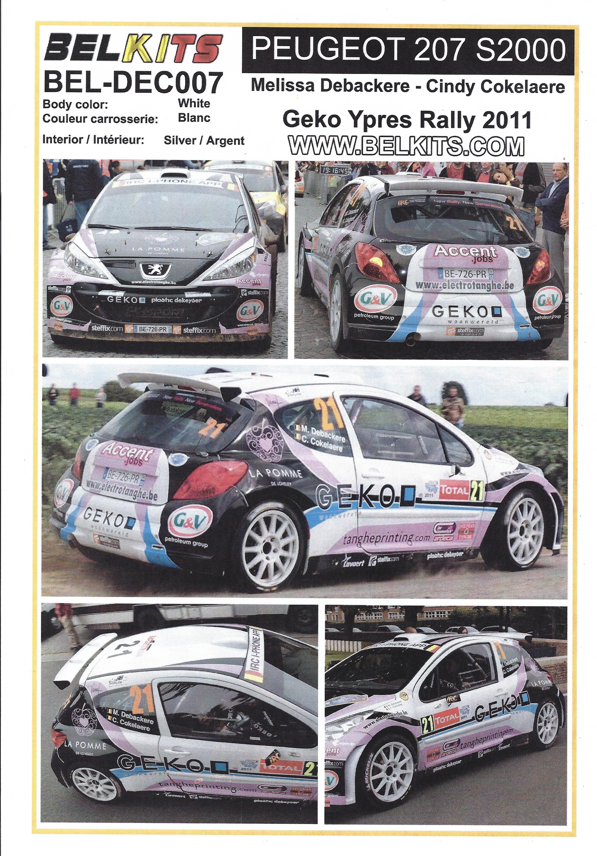 Kit déco Belkits Peugeot 207 S2000 1:24 - GPmodeling