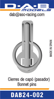 DAB MODELS Bonnet pins 3D 1:24-dab24-002-gpmodeling