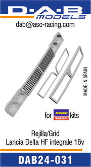 DAB MODELS Lancia Delta Integrale HF V16 Grill 3D 1:24-dab24-031-gpmodeling
