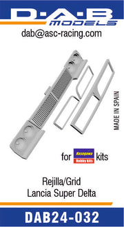 DAB MODELS Lancia Super Delta Grill 3D 1:24-dab24-032-gpmodeling