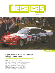 Decalcas Opel Manta 400 Bastos Texaco Rally Team 1986-DCL-DEC013-gpmodeling