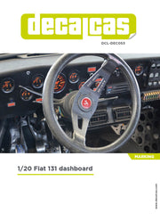 Decalcas Fiat 131 Abarth dashboard decals-DCL-DEC053-gpmodeling
