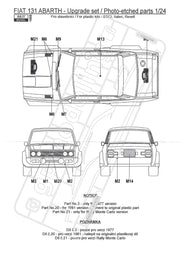 Reji Model Photo Etched Upgrade set for Fiat 131 Abarth Rally-reji 1008-1008-gpmodeling