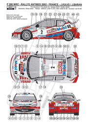Reji Model Peugeot 206 WRC Mobil 1 Sponsor by Mobil 1 1:24 - SKU: 110 Car n 2 - J. Kulig/J. Baran - gpmodeling