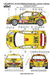 Buy Reji Model Peugeot 207 S2000 EVO - Rajd Swidnnicki 2013 - Sponsor by LUK - 1:24 - SKU: 207 - (reji 207) - Car n 5 - T. Kuchar/D. Dymurski at GPmodeling