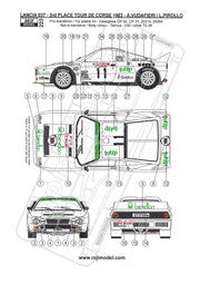 Buy Reji Model Lancia Rally 037 Totip Benetton 3rd place Tour de Corse 1983 - Sponsor by Totip benetton - 1:24 - SKU: 223 - (reji 223) - Car n 11 - A. Vudafieri/L. Pirollo at GPmodeling