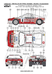 Reji Model Lancia Rally 037 "BASTOS" #6 - Bohemia Rally/Ypres Rally 1986 - Sponsor by Bastos - 1:24 - SKU: 251 - (reji 251) - Car n 6 - Snijers/Colebunders at GPmodeling