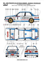 Reji Model BMW M3 E30 Blaupunkt #4 - Rallye Principe de Astuarias - Sponsor by Blaupunkt - 1:24 - SKU: 280 - (reji 280) - Car n 1 - Bassas/Rodriguez - at GPmodeling