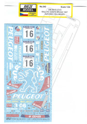 Reji Model Peugeot 306 Maxi Evo #16 - Rallye Costa Brava 1997 - Sponsor by Cepsa - 1:24 - SKU: 343 - (reji 343) - Car n 16 - Azcona/Billmaier - at GPmodeling