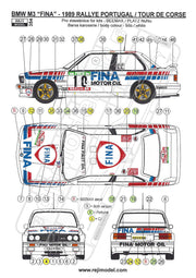 Reji Model BMW M3 E30 Fina Rally 1989 - Portugal/Tour de Corse/Ypres - 1:24 - SKU: 354 - (reji 354) - Car n 7 - 10 -- M. Duez/A. Lopes at GPmodeling