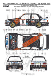 Reji Model BMW M3 E30 Group A Prodrive Team #5 - 1990 Ypres Rally - Sponsor by Alcatel - 1:24 - SKU: 356 - (reji 356) - Car n 5 - G. de Mevius/W. Lux at GPmodeling