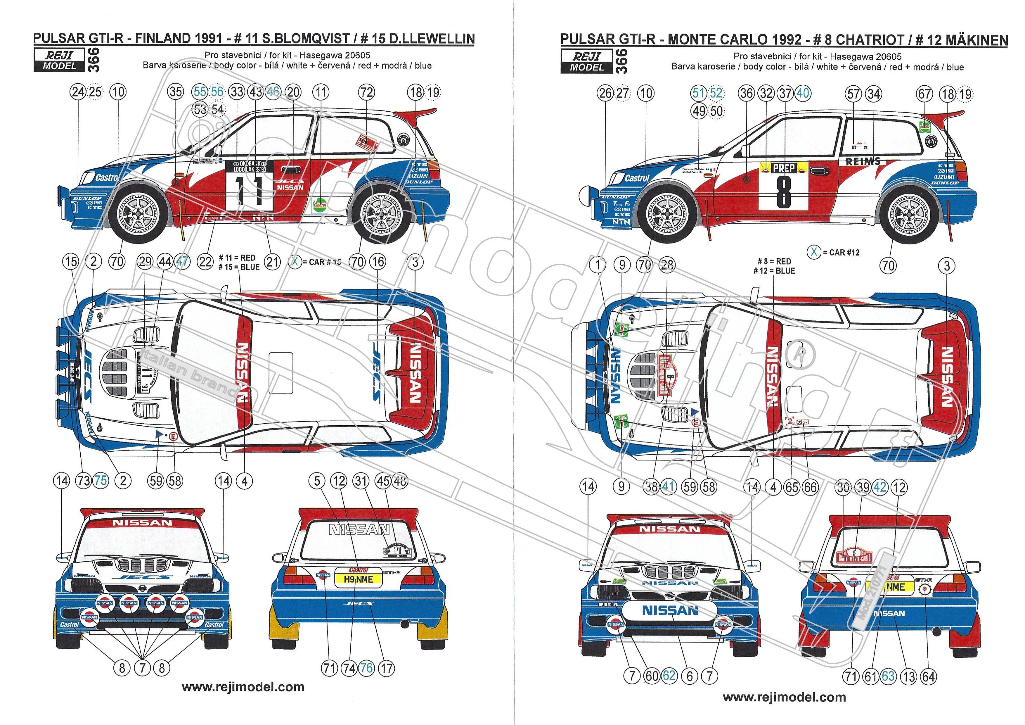 Beemax 1:24 Nissan 240RS BS110 Safary Rally 1984 BM24014 - De Heilige Beemax 1:24 Nissan 240RS BS110 Safary Rally 1984 BM24014 - De Heilige