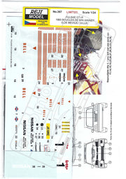 Reji Model Nissan Pulsar GTI-R Group A Nissan Belgium Rally Team - 1983 Boucles de SPA Winner - Sponsor by Alcatel - 1:24 - SKU: 367 - (reji 367) - (decals+P/E parts) Limited - Car n1 - G. de Mevius/W. Lux at GPmodeling