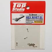 Top Studio Hex Rivet 0.9mm (B) Silvery - 1/24 TD23238-gpmodeling