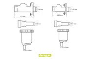 DECALCAS Brake system: Master cylinder and reservoir 1/24 scale