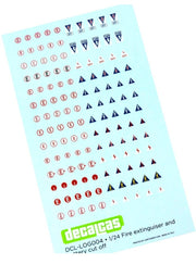 DECALCAS Fire extinguisher and battery cut off 1/24