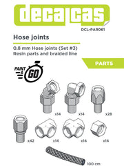 DECALCAS Hose joints 1/20 scale 0.8mm Hose joints set 3