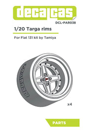 DECALCAS Rims set TARGA 1/20 scale
