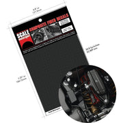 SCALE MOTORSPORT CARBON FIBER PLAIN WEAVE BLACK/PEWTER 1400