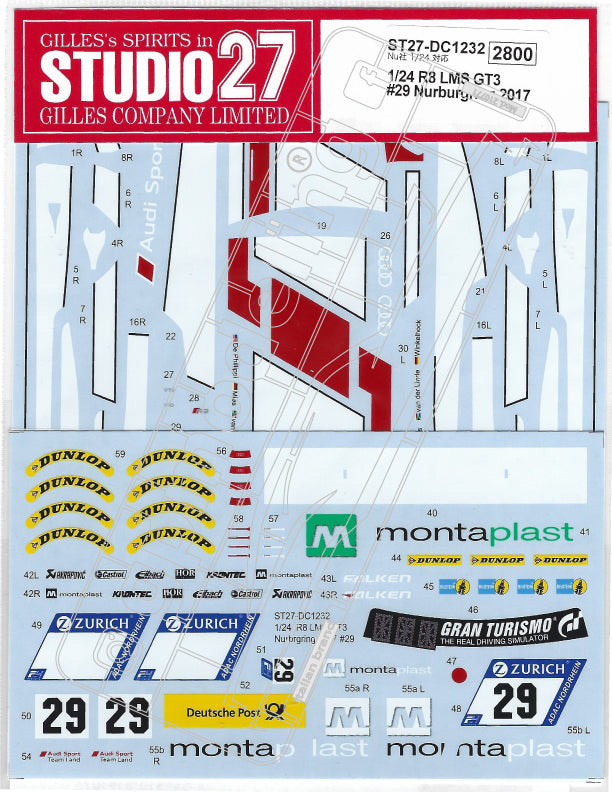 Studio27 | Decals Audi R8 LMS GT3 Land - GPmodeling