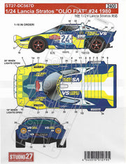 Studio27 Lancia Stratos HF Sanremo Rally 1980 "OLIO Fiat" #24-st27-dc567d-gpmodeling