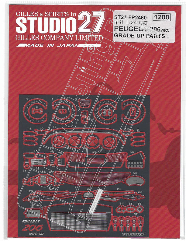 Studio27 | Parti incise in foto per Peugeot 206 WRC - GPmodeling