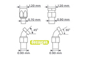 DECALCAS 1.2mm Hose joints set 1 42+4+14+14+1 units-dcl-par046-gpmodeling