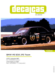 Decalcas BMW M3 E30 JPS Team Marking / livery in 1/24 scale-DCL-DEC003-GPMODELING