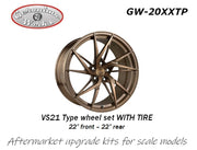 Geronimoworks VS21 type wheel set 22" - 22" with Pirelli tire-GW-20XXTP-gpmodeling