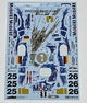 Decals in  official Tamiya Porsche 911 GT1 #25 #26 Mobil 1 scale model kit 1:24 SKU:2418- GPmodeling