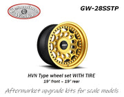 Geronimoworks rotiform_HVN Type wheel set WITH TIRE 19" F/R - GW28SSTP - gpmodeling
