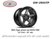Geronimoworks MV FORGED MV5 type wheel set 22" - 22" with Pirelli tire