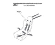 REJI Model Universal logo seat belts OMP, Sabelt, Britax, TRS No. 173 1:24