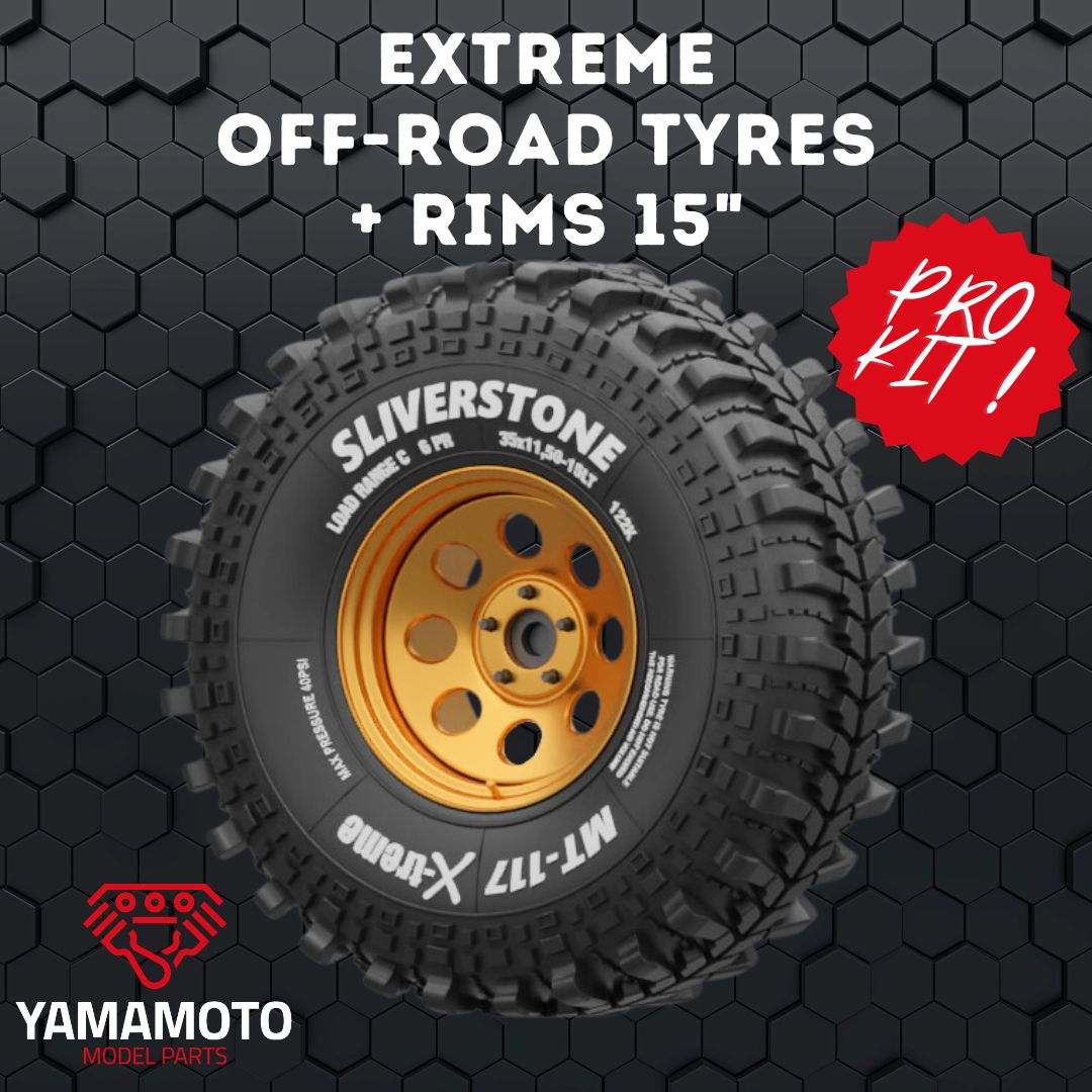 YAMAMOTO Extreme Off-Road Tire + Rims 15