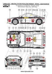 Reji Model Lancia Rally 037 sponsored by Wurth #1 Sponsor by Wurth 1:24 - SKU: 108 - gpmodeling