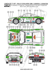 Reji Model Lancia Rally 037 Seven Up Sponsor by Seven Up 1:24 - SKU: 109  Car n 2 - Servia/Sabater - gpmodeling