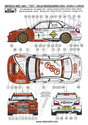 Buy Reji Model Subaru Impreza WRC TNT - Rally Rajd Warszawski 2003 - Sponsor by TNT 1:24 - SKU: 145 - (reji 145) - Car n 1 - Rajd Warszawski 2003 - Kuzaj/Lukas - at GPmodeling