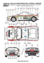 Buy Reji Model Lancia Rally 037 Rally Corte Inglés 1986 - S.Servia1 - Sponsor by Lucky Strike - 1:24 - SKU: 150 - (reji 150) - Car n 1 - S. Servia/J. Sabater at GPmodeling