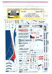 Buy Reji Model Peugeot 207 S2000 Delimax - Sponsor by Delimax - 1:24 - SKU: 174 - (reji 174) - Car n 7 - P. Valousek/Z. Hruza at GPmodeling