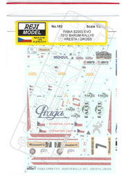 Buy Reji Model Skoda Fabia S2000 EVO Barum Rally 2012 - Kresta / Gross - Sponsor by Mogul - 1:24 - SKU: 182 - (reji 182) - Car n 7 - R. Kresta/P. Gross at GPmodeling