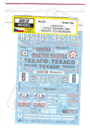 Reji Model Lancia Rally 037 "BASTOS" #6 - Bohemia Rally/Ypres Rally 1986 - Sponsor by Bastos - 1:24 - SKU: 251 - (reji 251) - Car n 6 - Snijers/Colebunders at GPmodeling