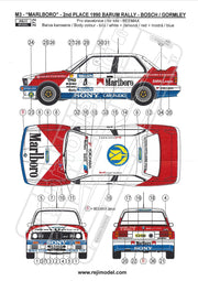 Reji Model BMW M3 E30 - Barum Czech Rally 1990 - Sponsor by Marlboro - 1:24 - SKU: 272 - (reji 272) - Car n 4 - J. Bosch / K. Gormley at GPmodeling