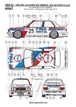 Reji Model BMW M3 E30 Sponsored by Fina #25 - 1990 24H SPA WINNER - 1:24 - SKU: 328 - (reji 328) - Car n 24 - Danner/Quester/Duez - Car n 25 - Ceccotto/Oestreich/Giroix - at GPmodeling