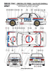 Reji Model BMW M3 E30 Fina Rally 1989 - Portugal/Tour de Corse/Ypres - 1:24 - SKU: 354 - (reji 354) - Car n 7 - 10 -- M. Duez/A. Lopes at GPmodeling