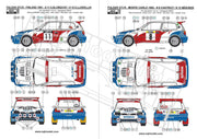 Reji Model Nissan Pulsar GTI-R Group A Nissan Motorsports Europe - 1000 Lakes Rally 1990 - Rallye Monte Carlo 1992 - Sponsor by Jecs - 1:24 - SKU: 366 (reji 366) - (decals+P/E parts) Limited at GPmodeling