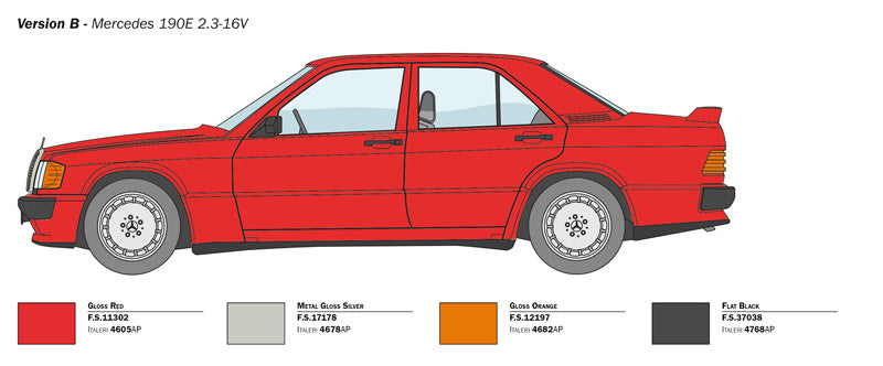 Italeri Mercedes-Benz 190E 2.3 16v escala 1:24 - GPmodeling