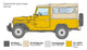 Toyota BJ44 Land Cruiser car model kit to build- Scale 1 : 24. Type Classic and modern cars. Period from '50. Country Japan. SKILL 3. SKU 3630 - GPmodeling